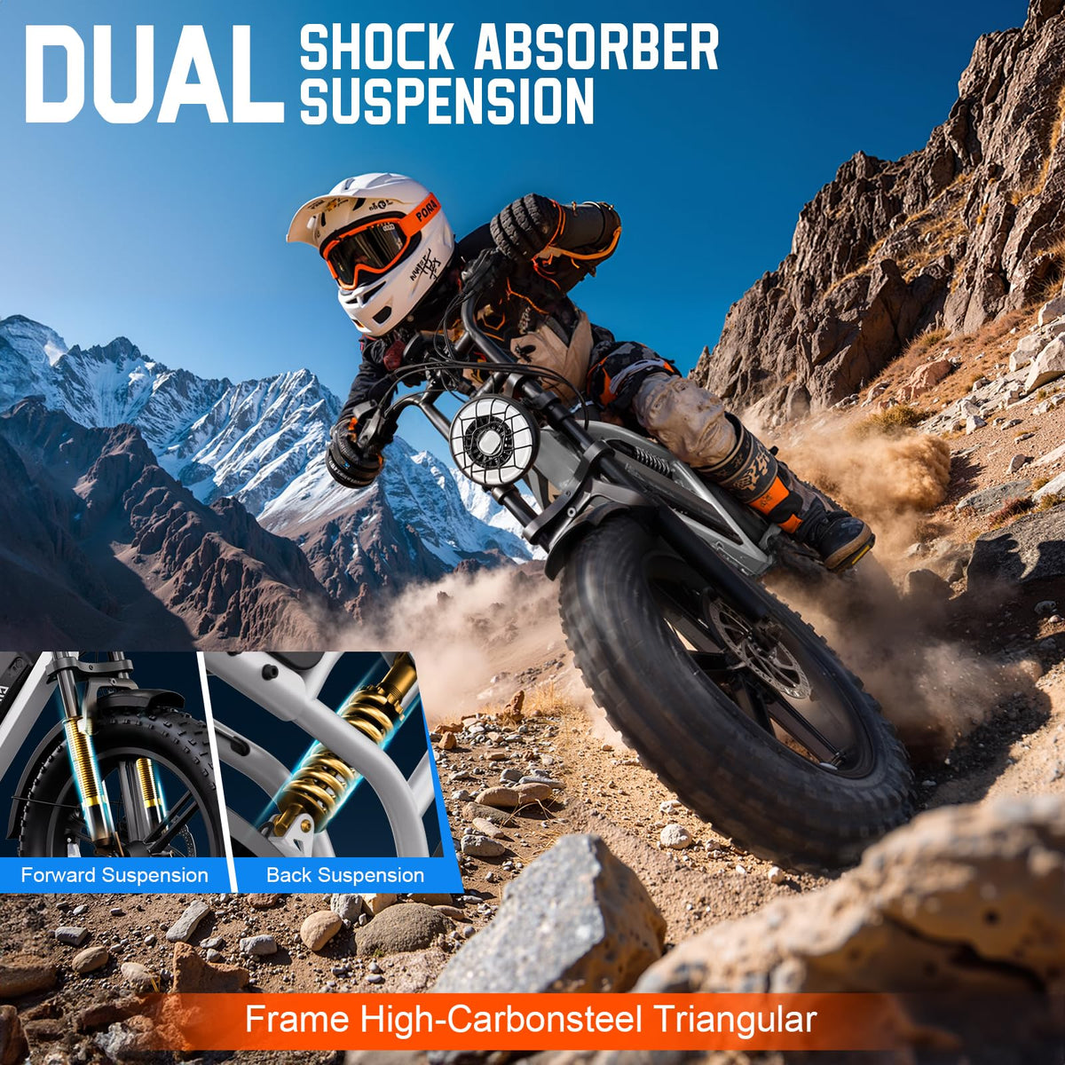 48V 15/25Ah Battery 2000W Peak Motor Electric Bike Y269