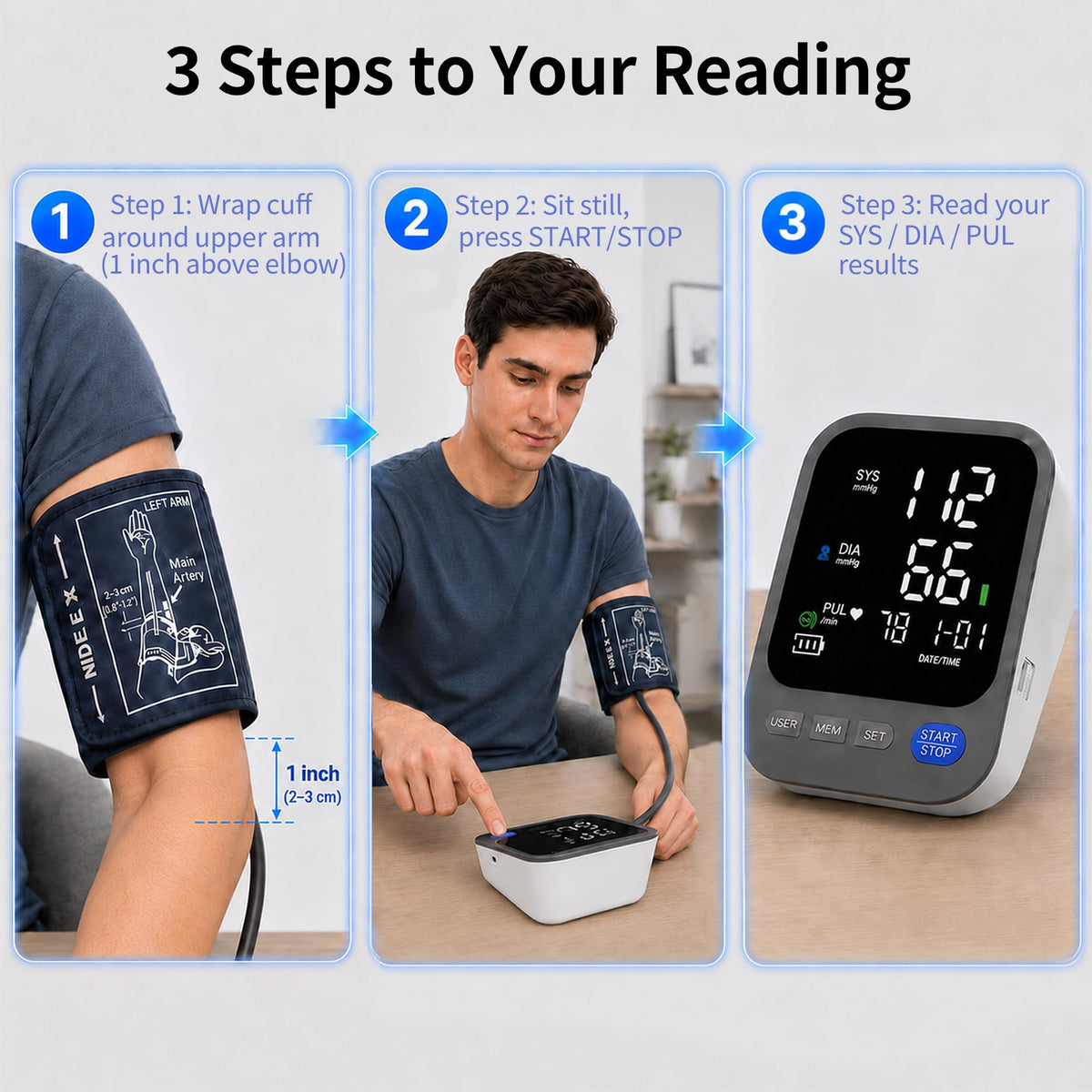 Blood Pressure Monitor with Wide Cuff B66061