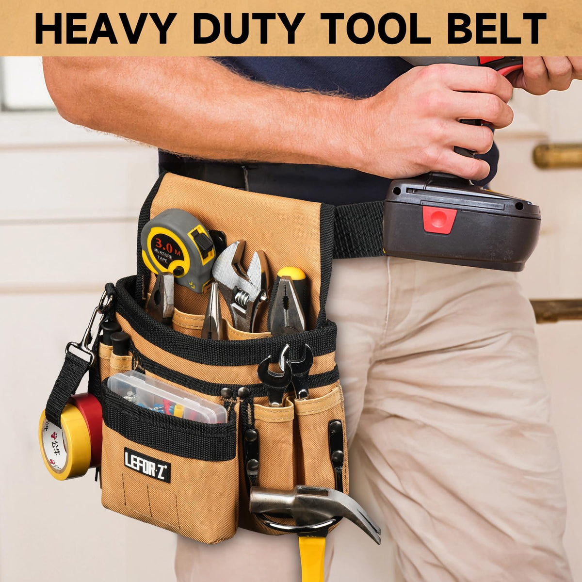 Tool Belt with Magnetic Tool Pouch R584