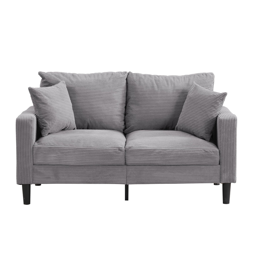 Light Gray Upholstered Loveseat Sofa J111096
