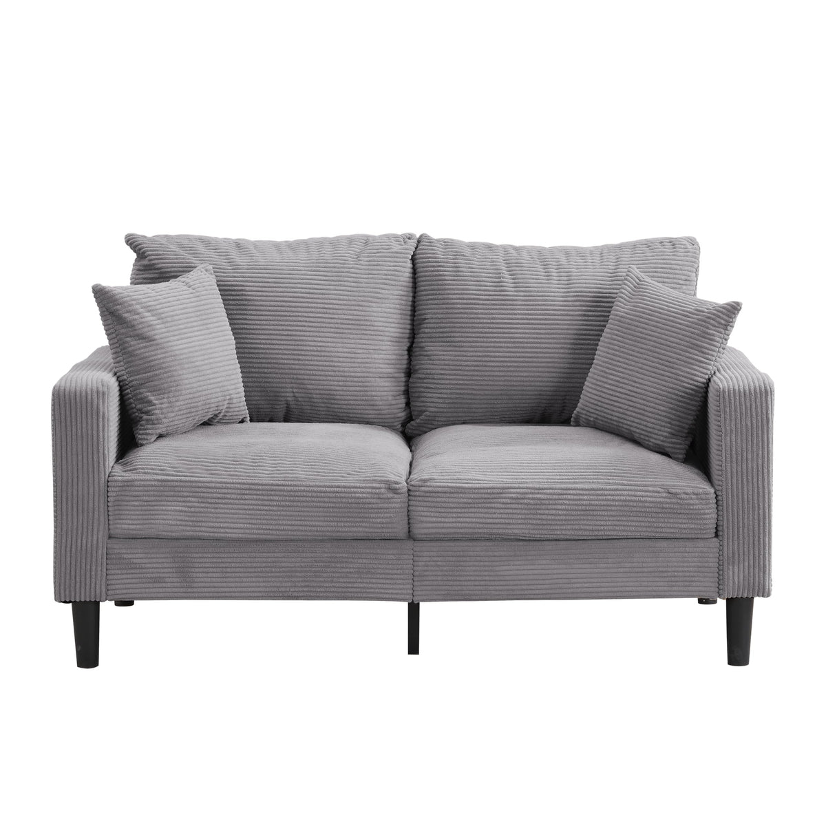 Light Gray Upholstered Loveseat Sofa J111096