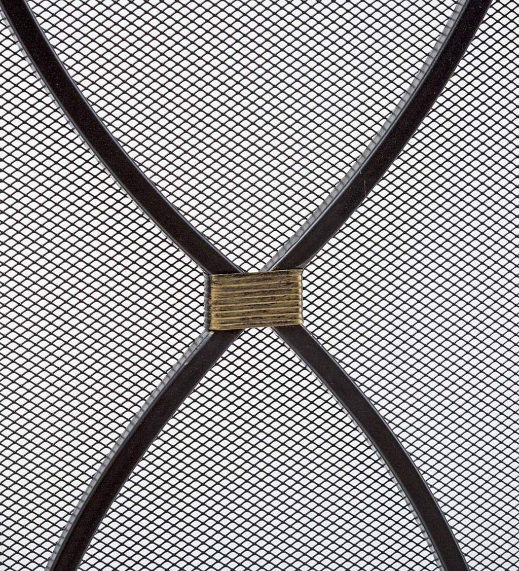 Black Metal Fireplace Screen J68046