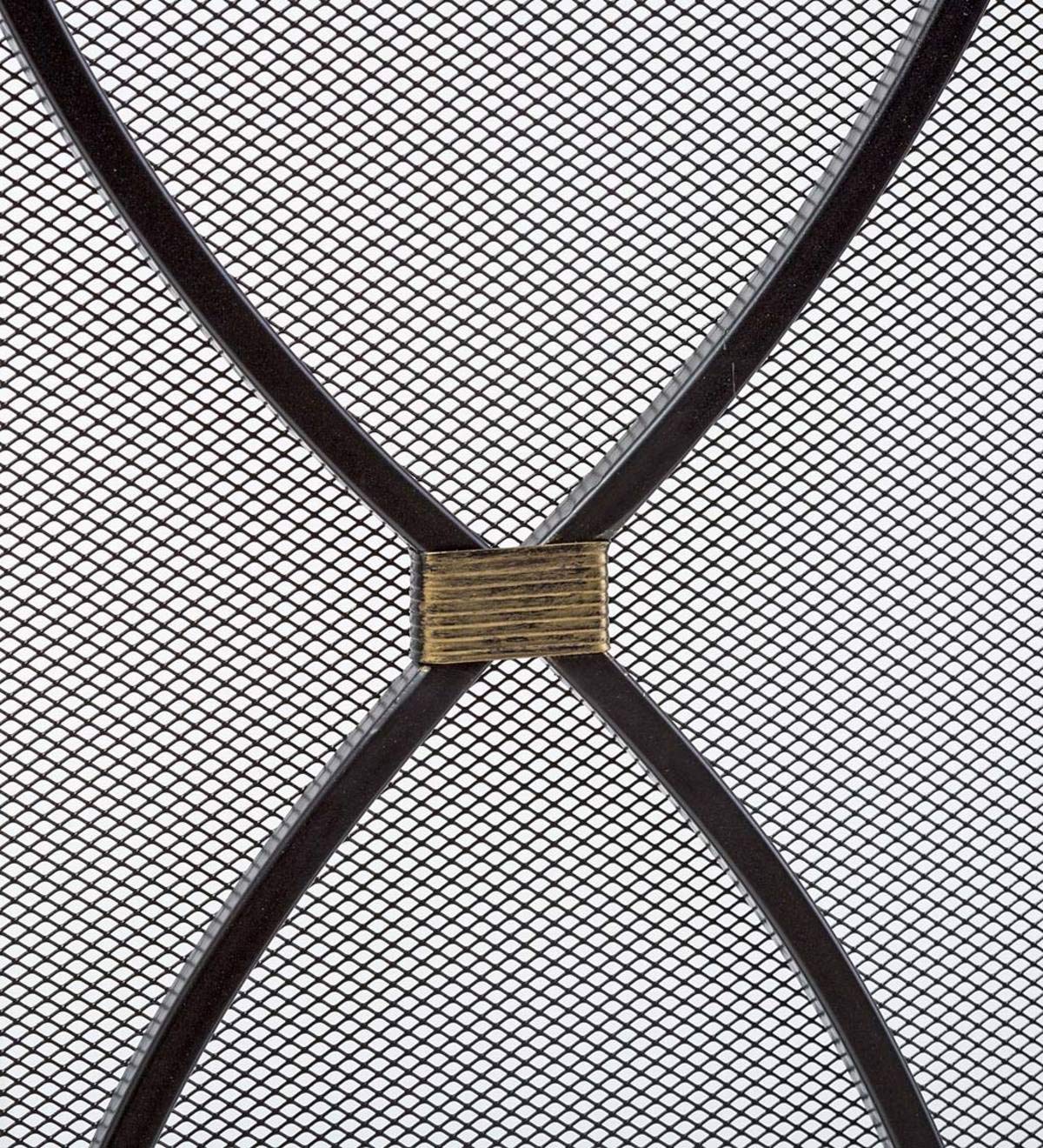 Black Metal Fireplace Screen J68046