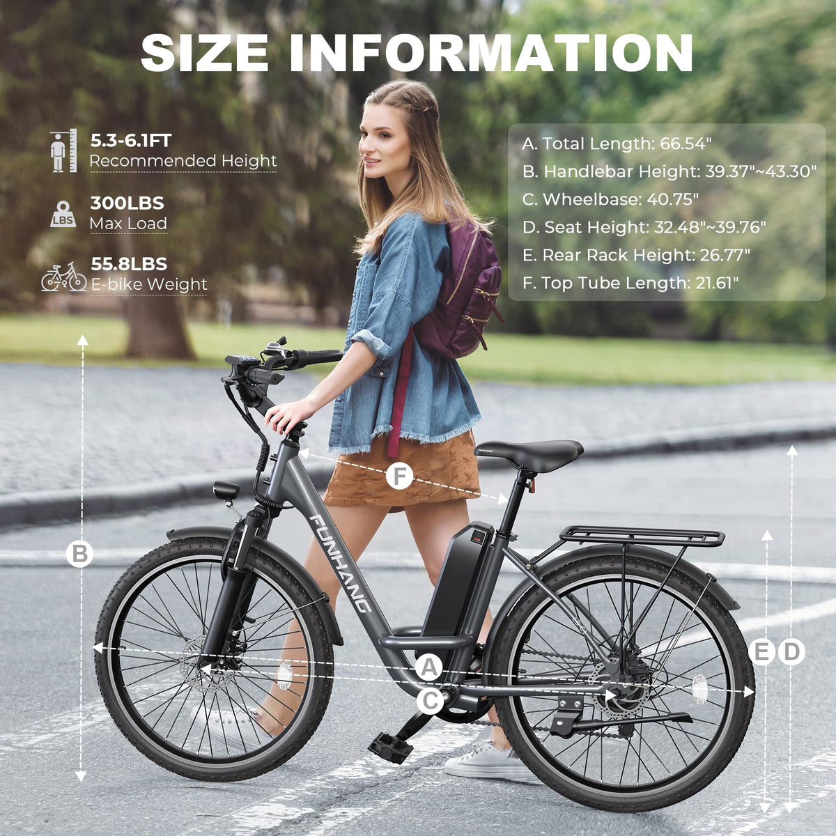 26" 1000W Electric Bike with 48V Battery, 7-Speed R89290