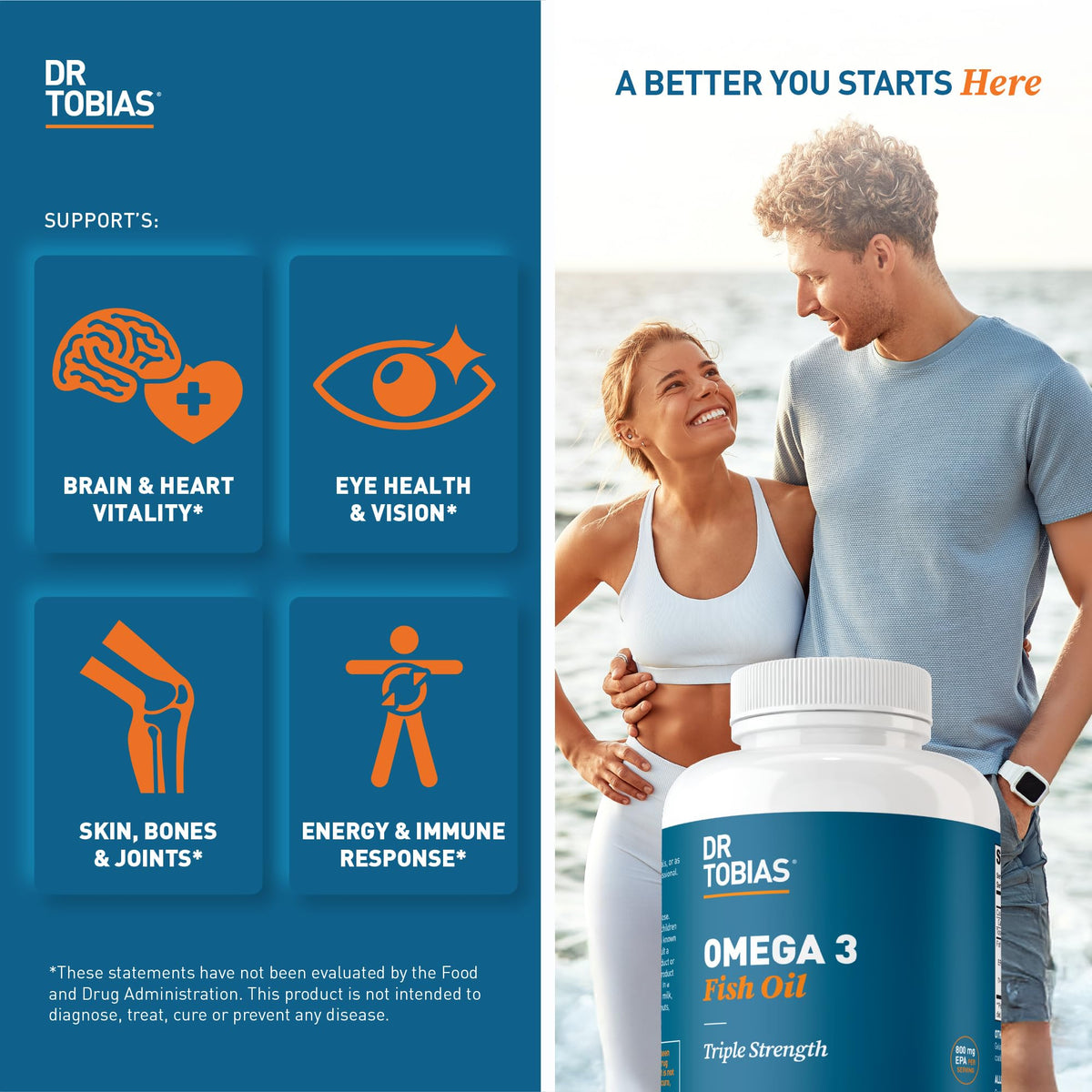 Omega 3 Fish Oil 2000mg 180 Softgels L4730