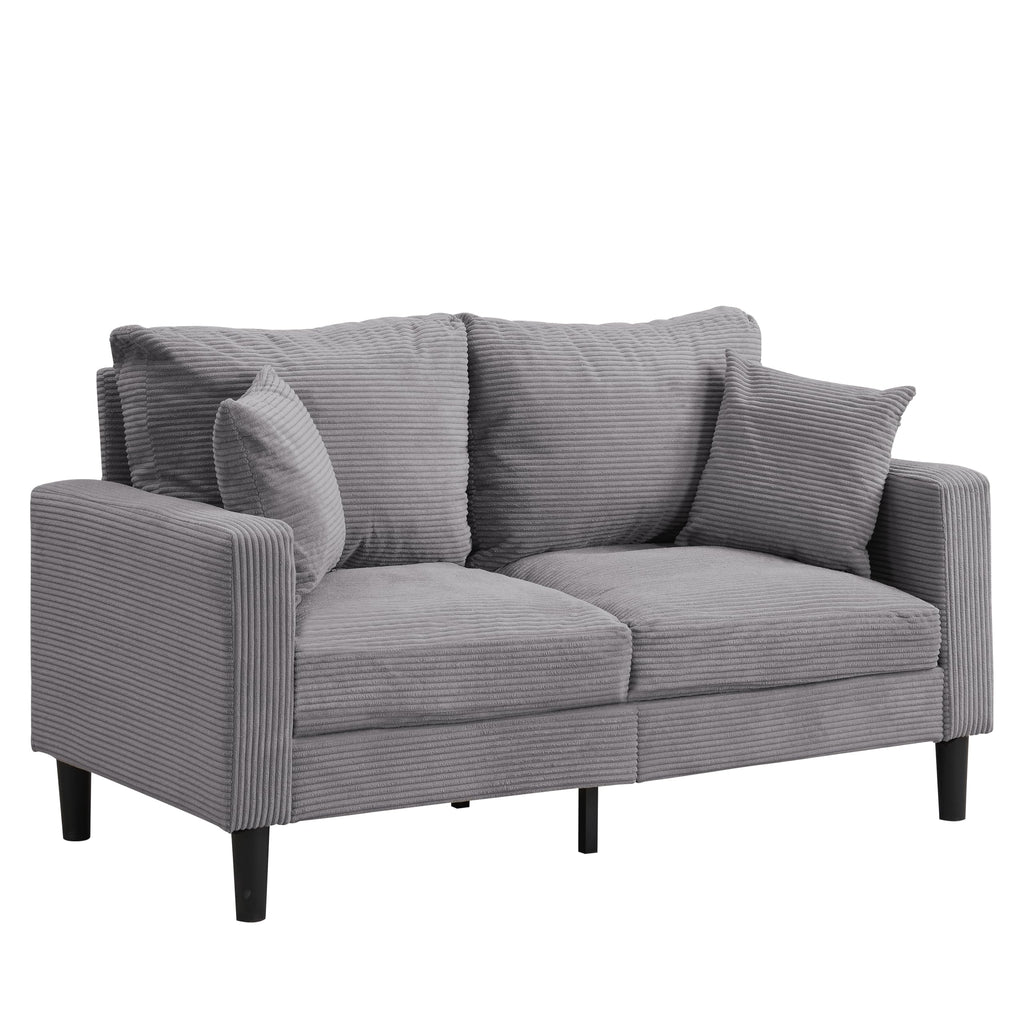 Light Gray Upholstered Loveseat Sofa J111096