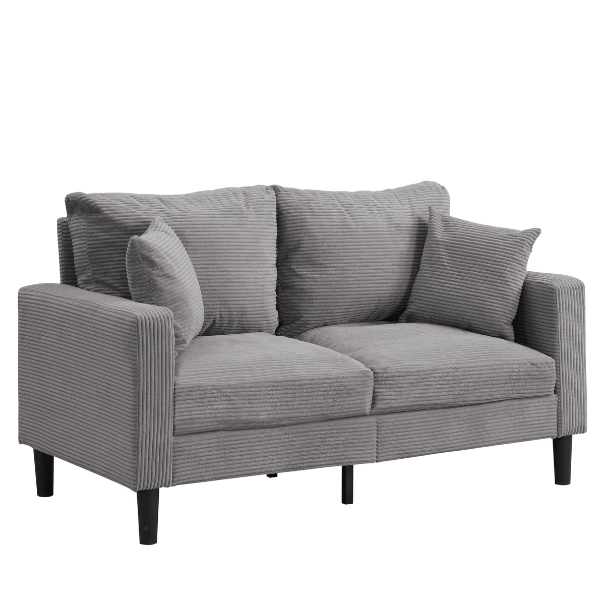 Light Gray Upholstered Loveseat Sofa J111096