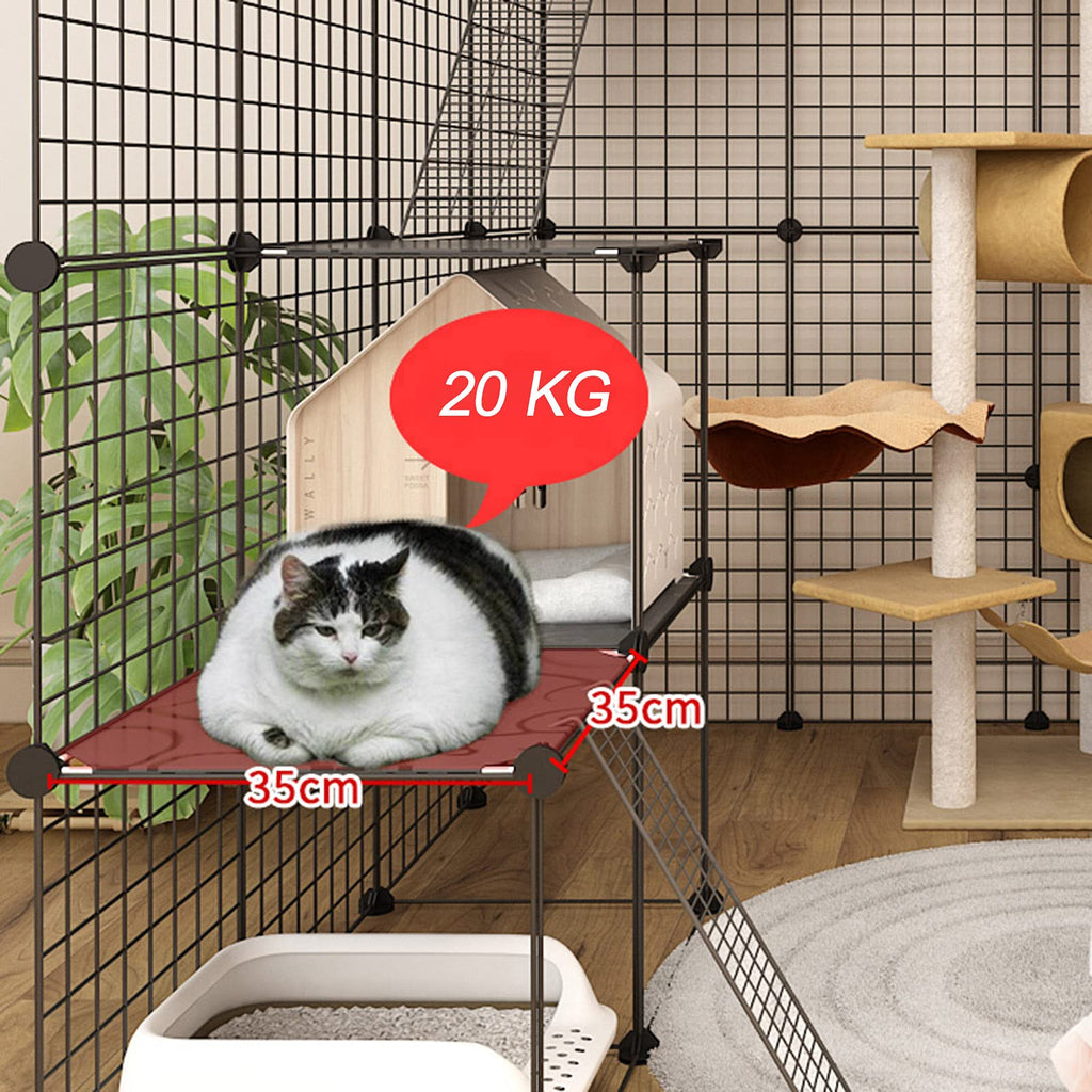 Cat Cage Indoor Playpen Metal Wire Kennel Small Animal Crate T79111