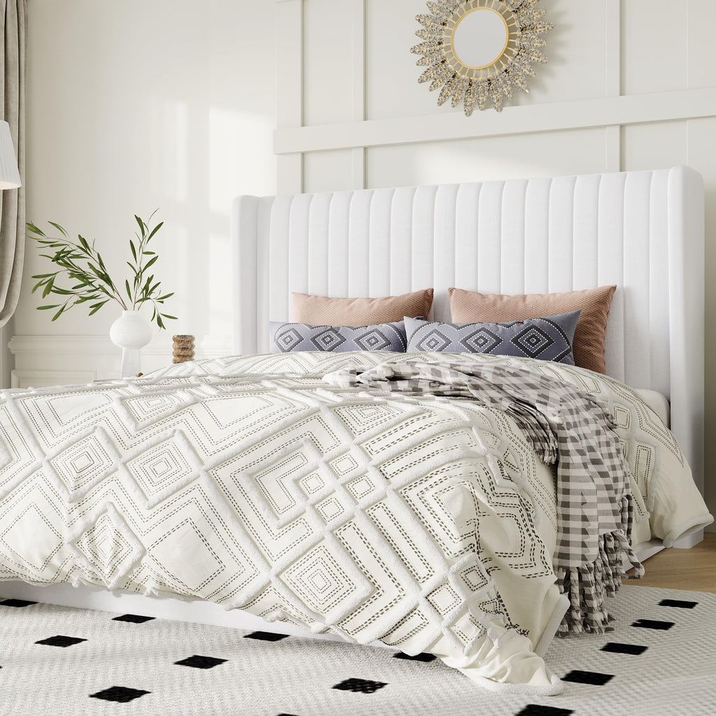 Queen Size Lift Up Storage Bed Frame White K215