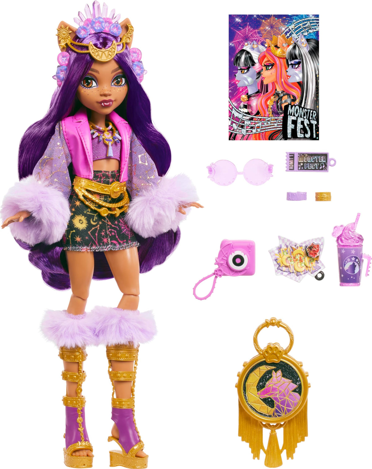 Monster High Doll with Glam Outfit & Accessories N3609