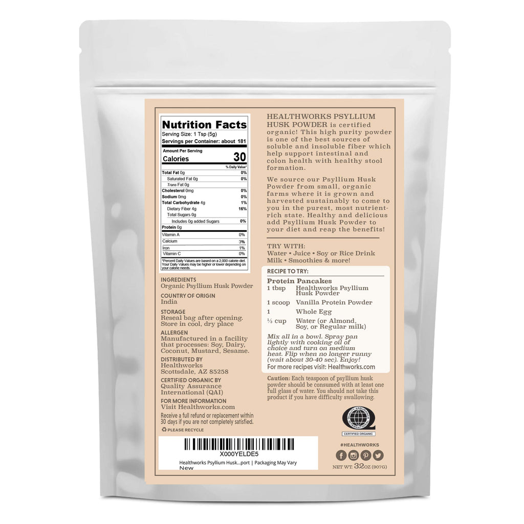 Organic Psyllium Husk Powder 2 lb Q230