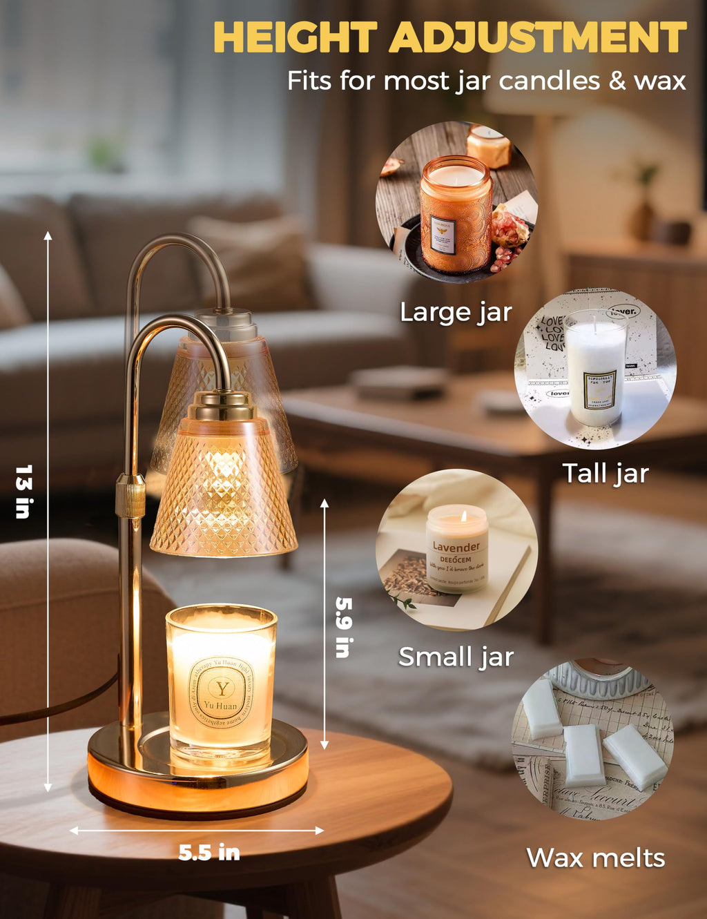 Candle Warmer Lamp with Timer H7734