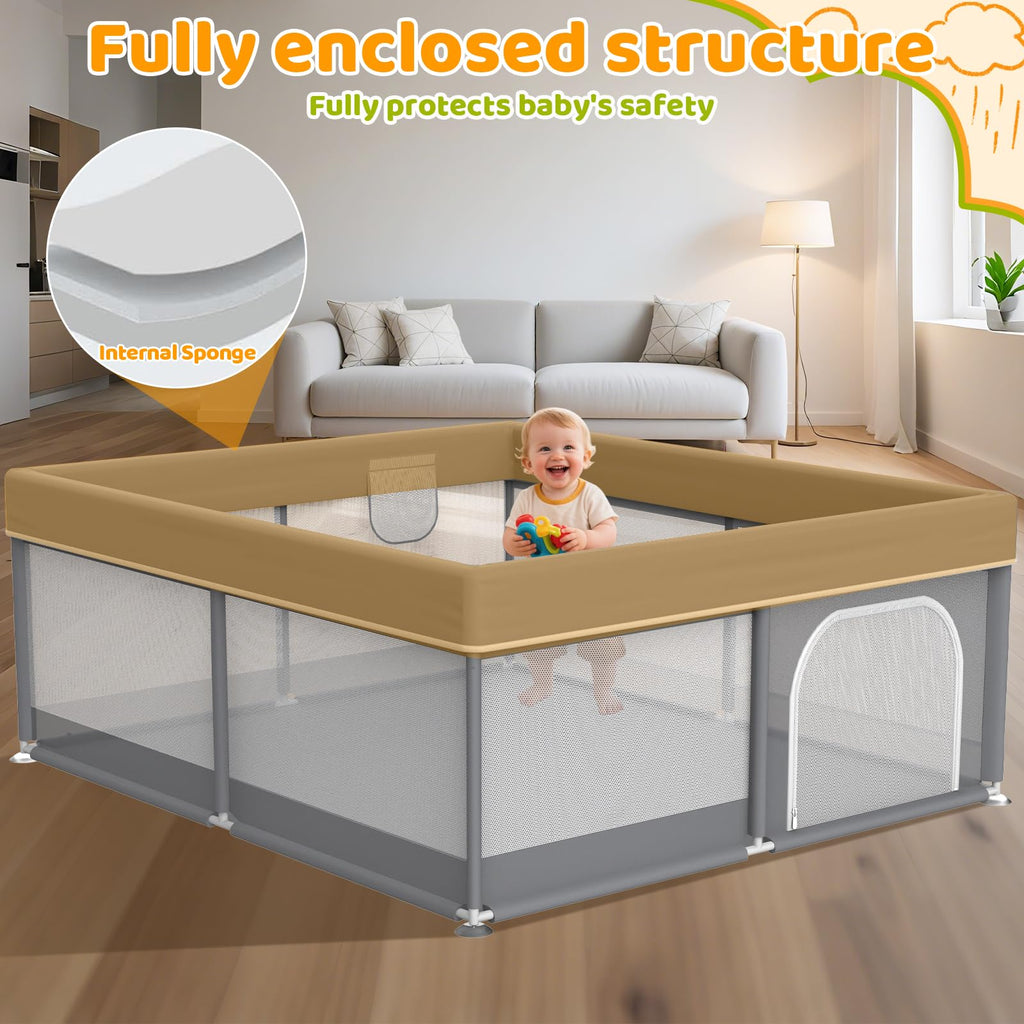 79x71 Inch Extra Large Baby Playpen T832091