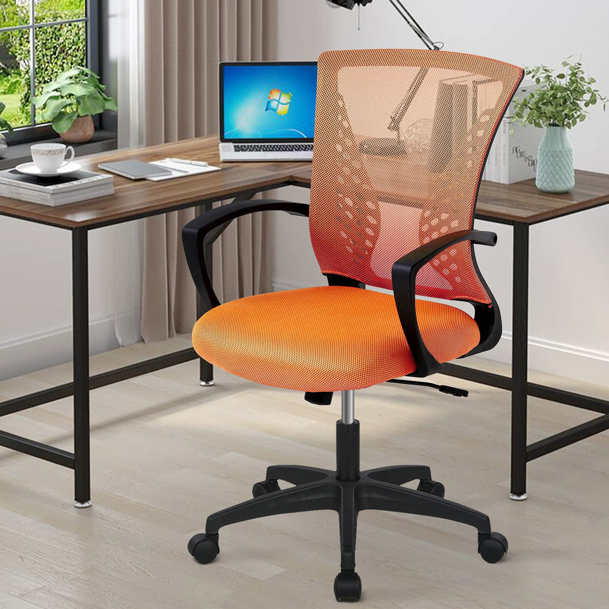 Orange Ergonomic Mesh Office Chair F5296