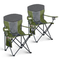 Oversized XL Camping Chair 2-Pack with Mesh Back, Green Q580262