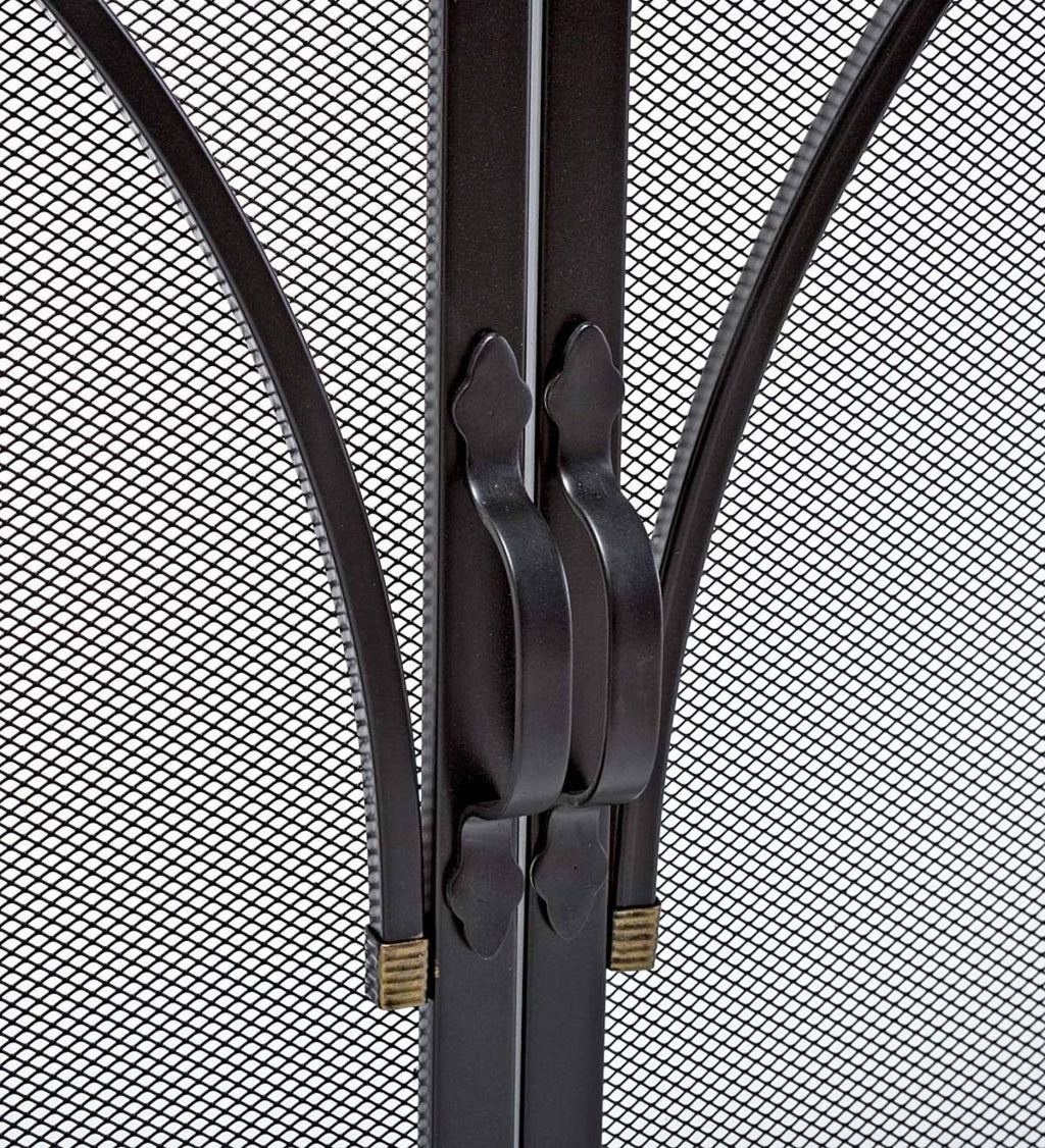 Black Metal Fireplace Screen J68046