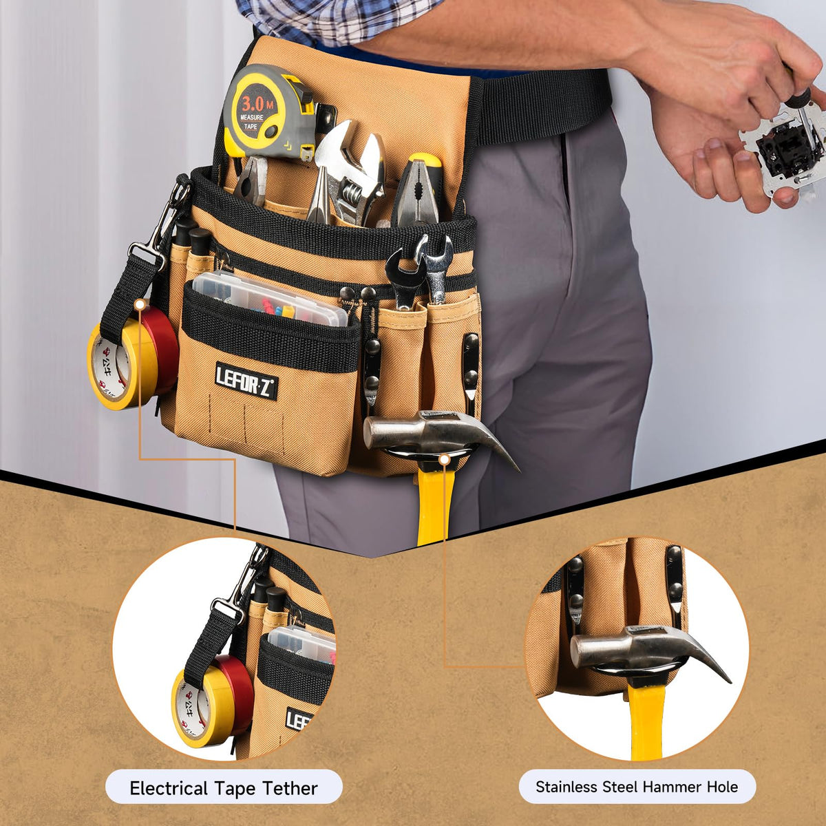 Tool Belt with Magnetic Tool Pouch R584
