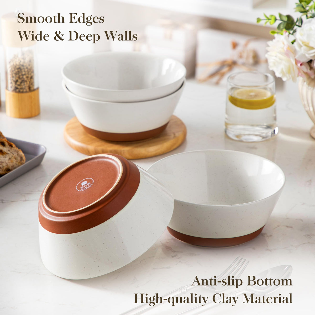 Ceramic Soup Bowl Set of 4 and Baking Dish R98635