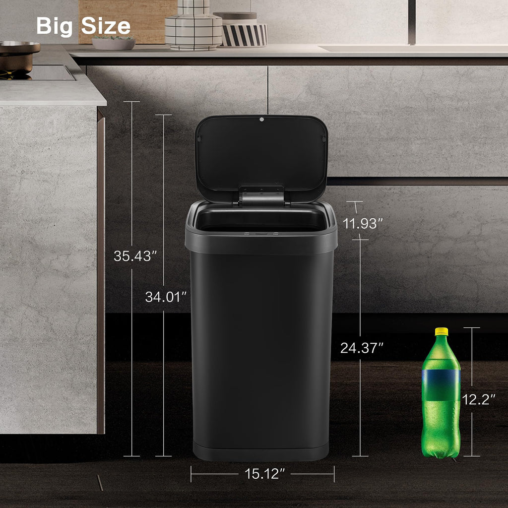 13 Gallon Touchless Stainless Steel Trash Can F883030