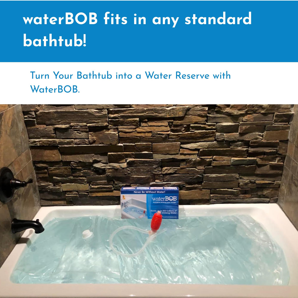 Bathtub Water Storage Bladder 100 Gallon Food Grade BPA Free B447291