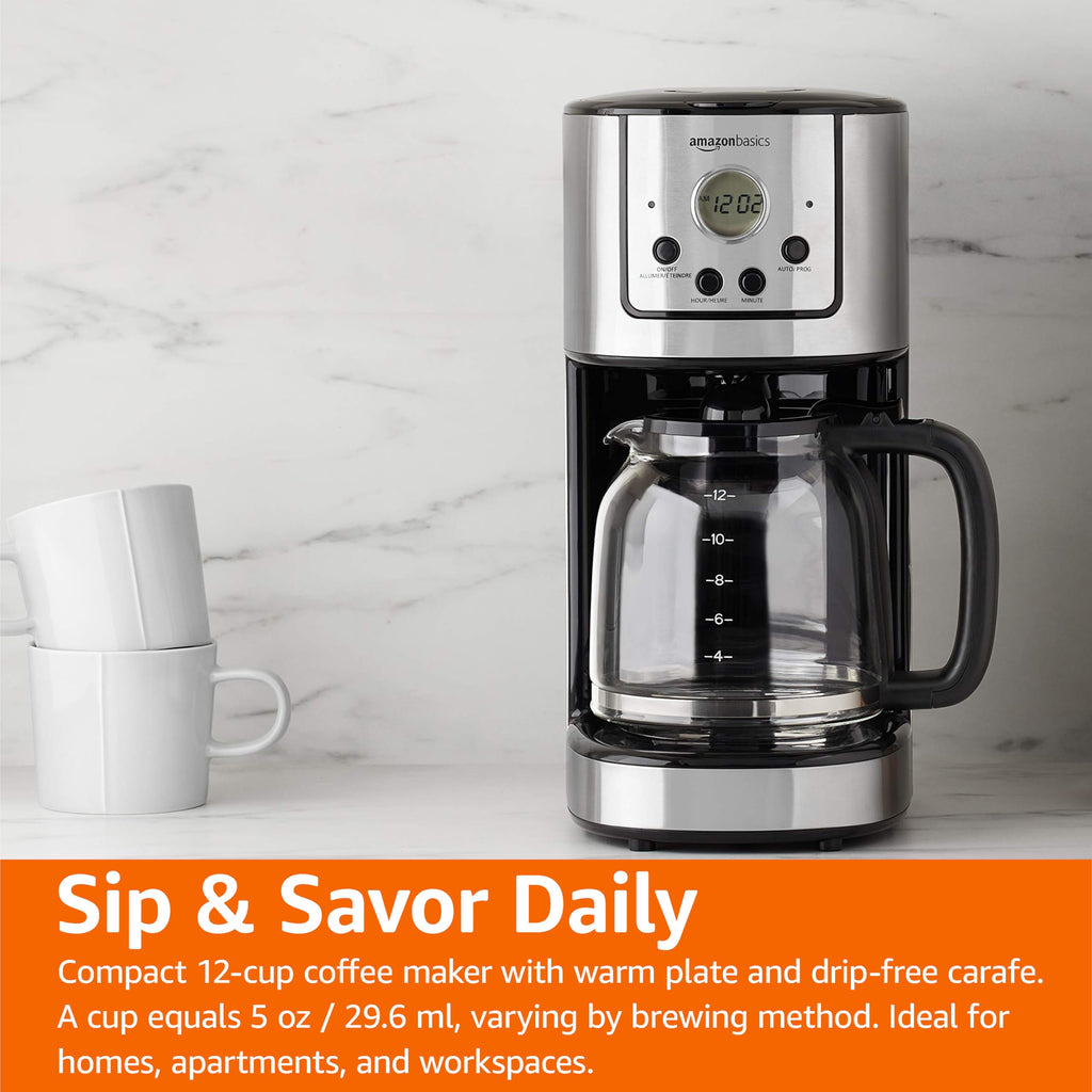 12 Cup Stainless Steel Programmable Coffeemaker T130