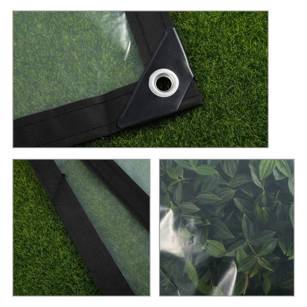 Heavy Duty Waterproof Clear 3x3ft Poly Tarp with Grommets V496888