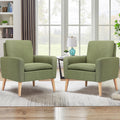 Set of 2 Green Upholstered Accent Chair P863