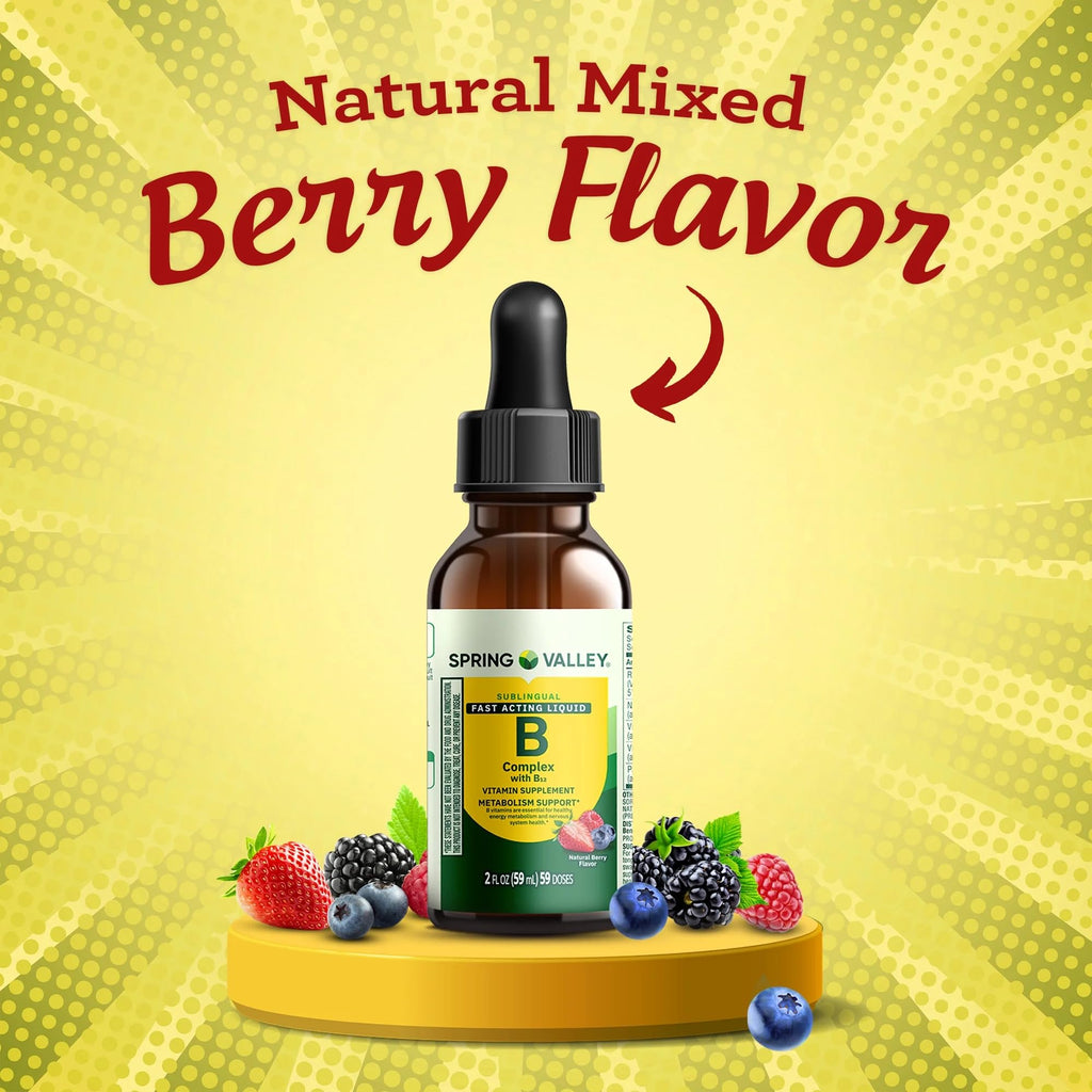 Liquid B-Complex with B12 Sublingual Berry Flavor 2 fl oz T87117