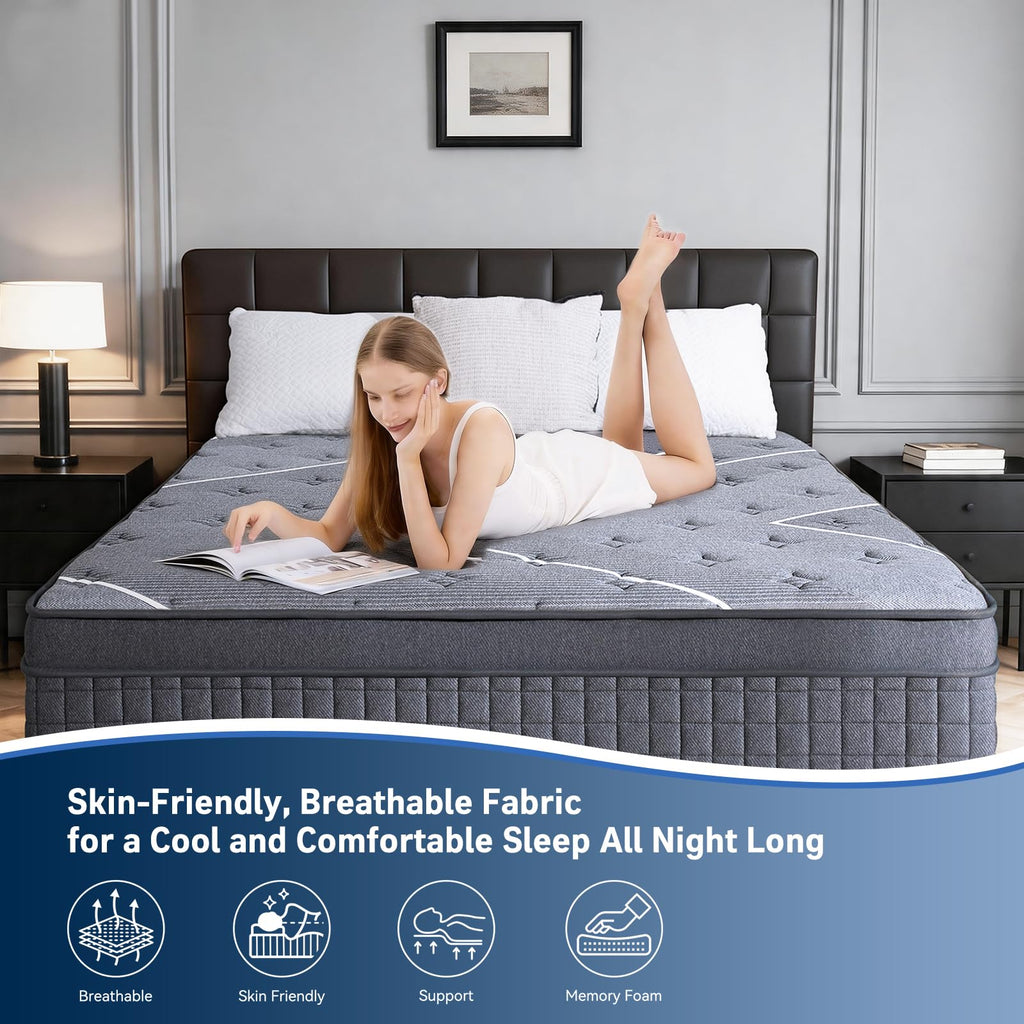 12 Inch Gel Memory Foam Hybrid Mattress H939