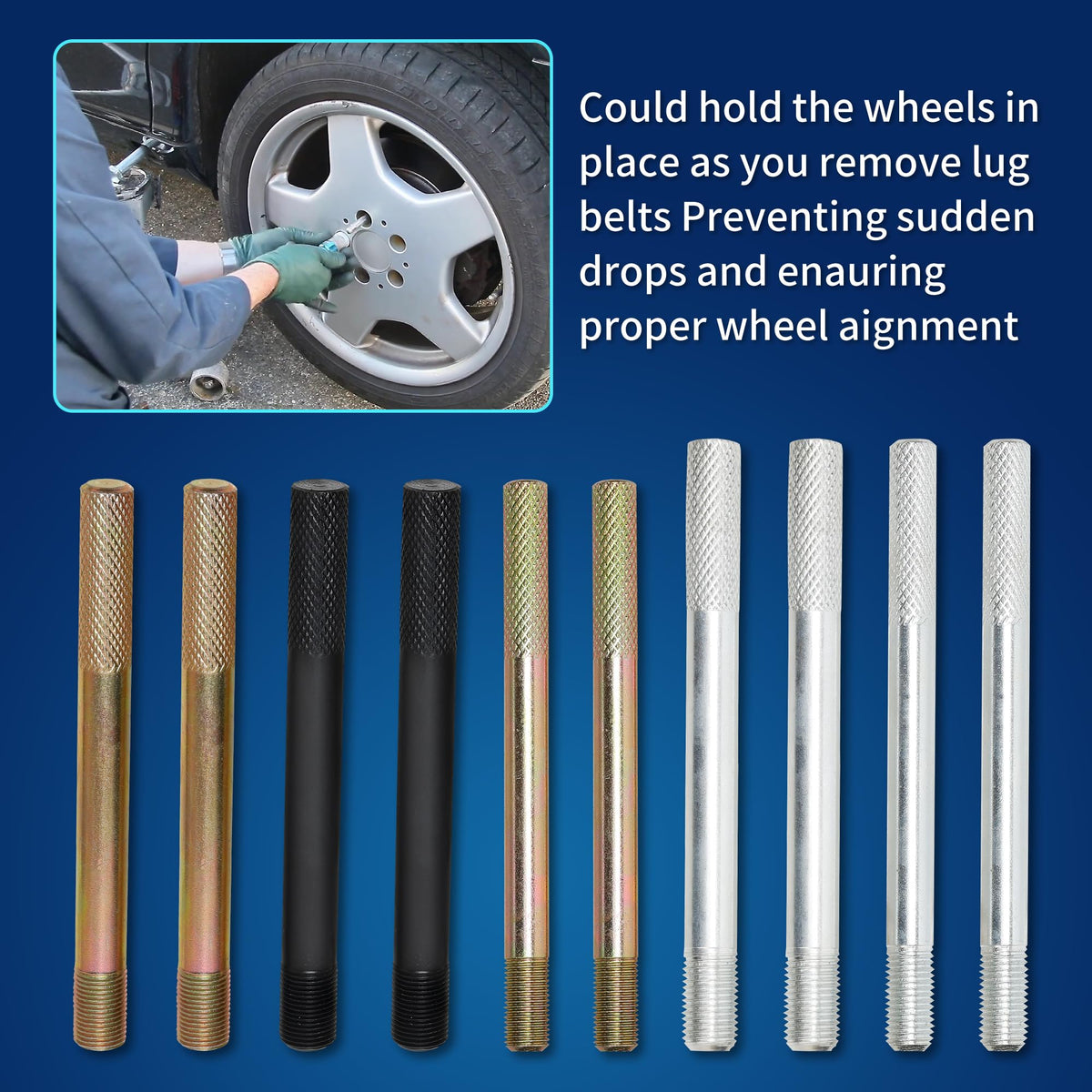 Steel Alloy Wheel Alignment Pin Tool M14x1.5/1.25 O466