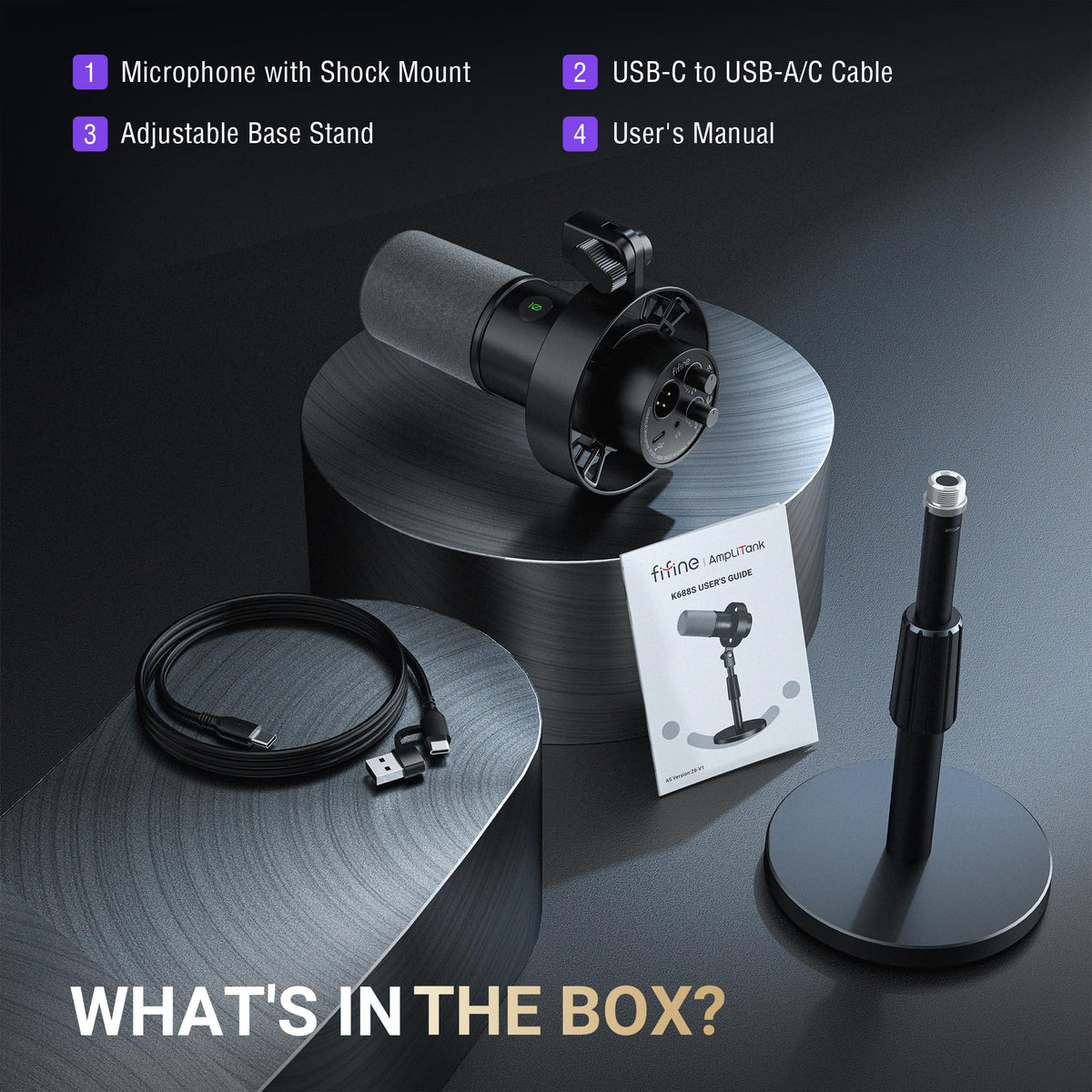 XLR/USB Dynamic Microphone with Desktop Stand N753