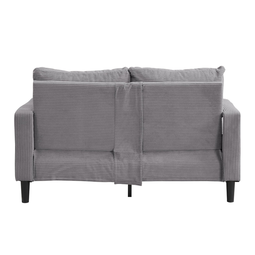 Light Gray Upholstered Loveseat Sofa J111096