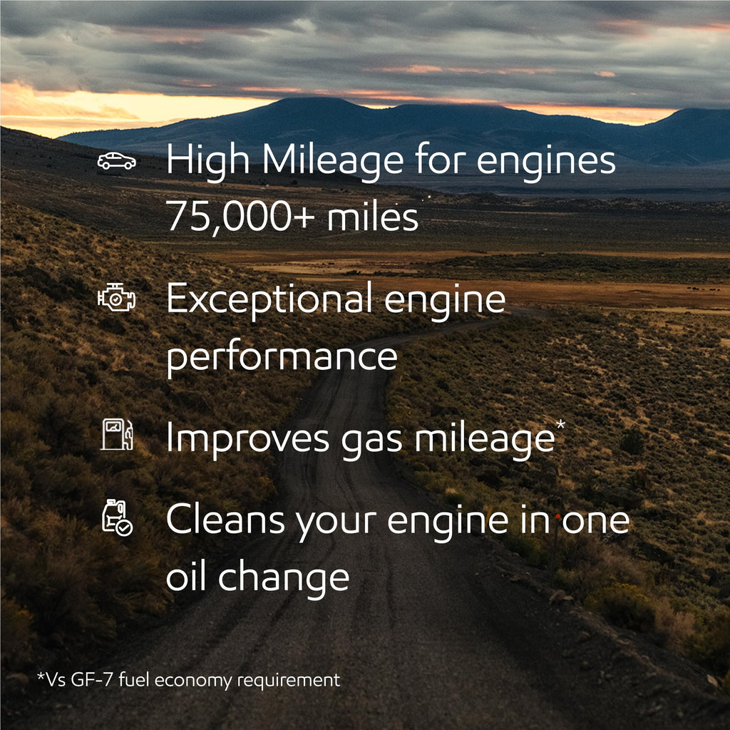 5W-30 Full Synthetic High Mileage Oil 6 Pack M8331