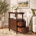 Solid Wood End Table with 2 Drawers B953