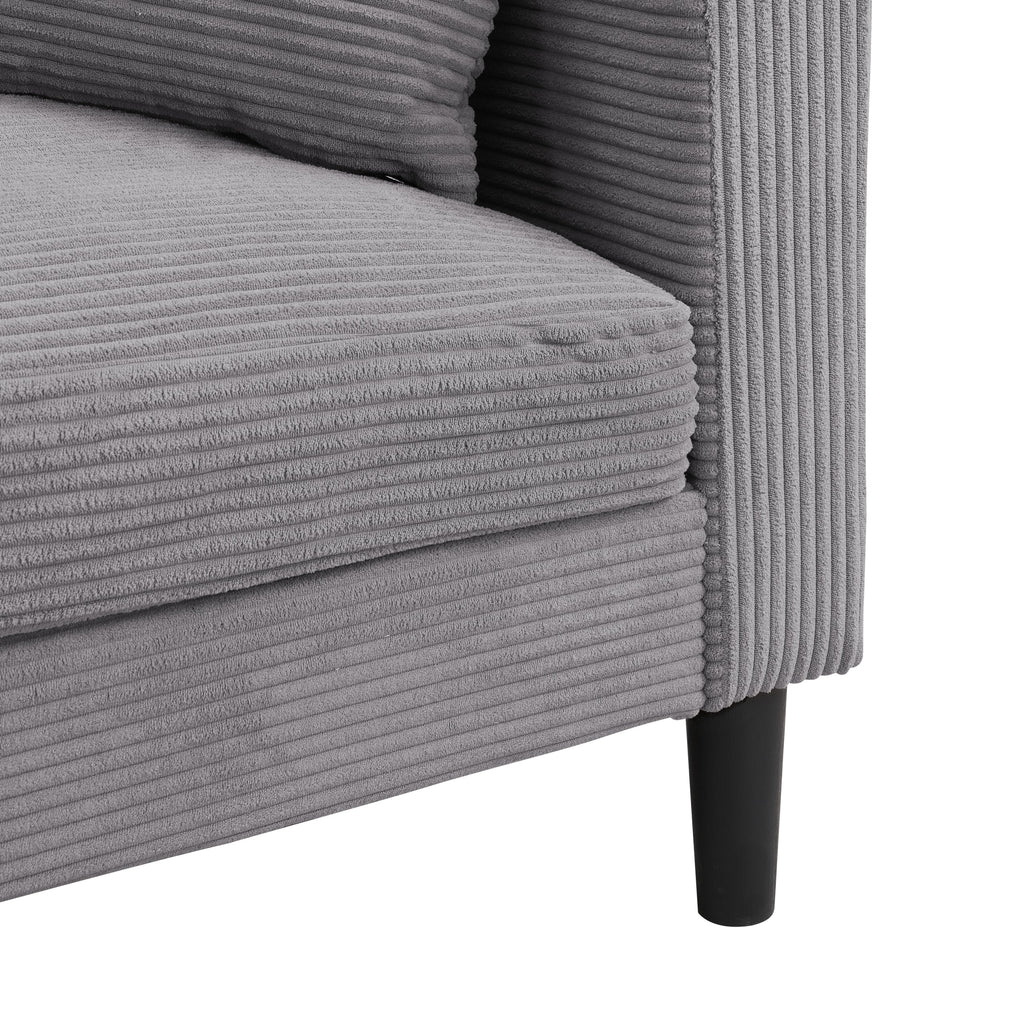 Light Gray Upholstered Loveseat Sofa J111096