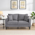 Light Gray Upholstered Loveseat Sofa J111096