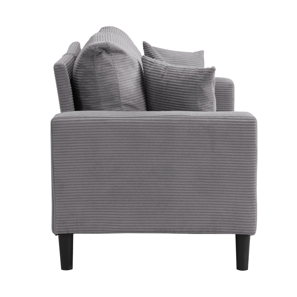 Light Gray Upholstered Loveseat Sofa J111096