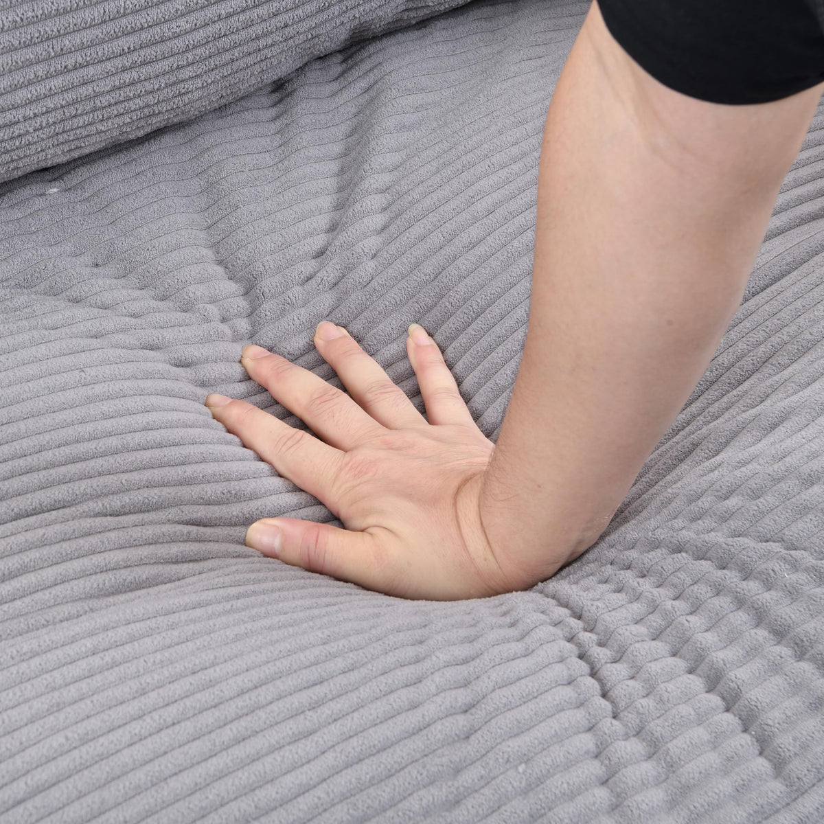 Light Gray Upholstered Loveseat Sofa J111096